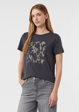Charcoal Printed Casual Tee