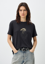 Black Graphic Cotton Tee