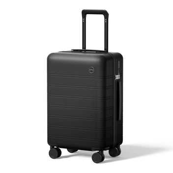 Lightweight PC Hard Shell Suitcase, 20-inch International Carry On Luggage Airline Approved with TSA Lock, 360 Silent Spinner Wheels- Ideal for Travel Suitcase Matte Black