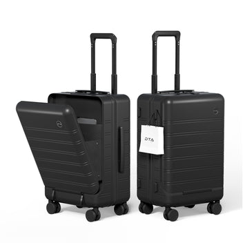 Top Opening PC Hard Shell Suitcase, 20-inch International Carry On Luggage with TSA Lock, 360 Silent Spinner Wheels, Lightweight - Ideal for Business Travel Suitcase Black