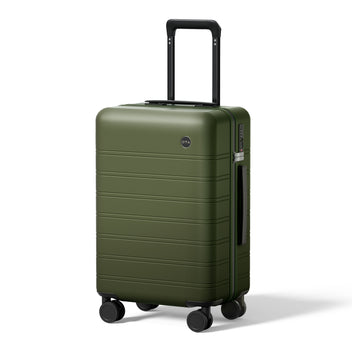 Lightweight PC Hard Shell Suitcase, 20-inch International Carry On Luggage Airline Approved with TSA Lock, 360 Silent Spinner Wheels- Ideal for Travel Suitcase Green
