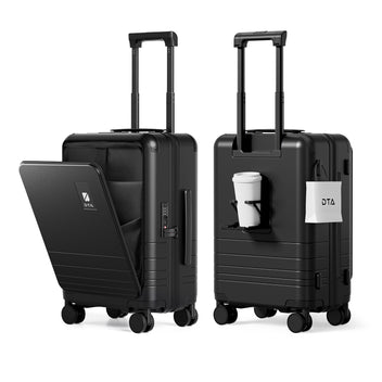 Top Opening PC Hard Shell Suitcase, 20-inch International Carry On Luggage with TSA Lock, 360 Silent Spinner Wheels - Ideal for Business Travel Suitcase Black
